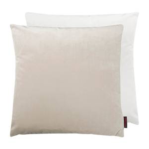 Housse de coussin Samt uni Tissu - Beige - 50 x 50 cm