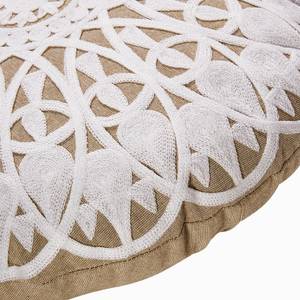 Housse de coussin Snazzy Tissu - Blanc / beige