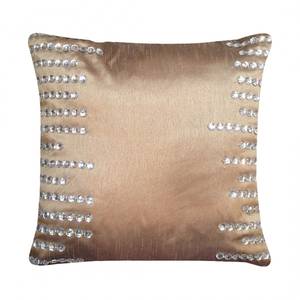 Federa per cuscino Strass I Beige - Tessile - 45 x 45 cm