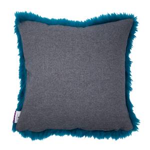 Housse de coussin T-crazy fur Tissu - Bleu / Gris