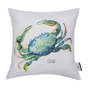 Housse de coussin T-Green Crab Coton - Blanc / Vert