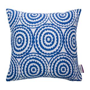 Kussensloop T-Indigo Circle textielmix - blauw/wit