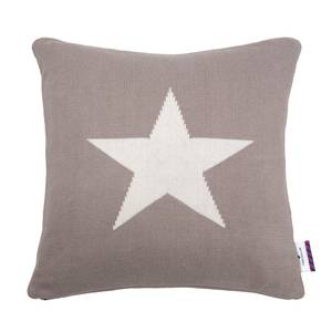 Kissenbezug T-Knitted Star Beige - Naturfaser - Breite: 40 cm