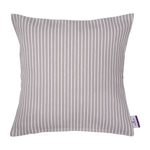 Housse de coussin T-Natural Lines Tissu mélangé - Beige / Blanc