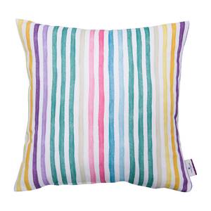 Kussensloop T-Rainbow Stripes katoen - wit/groen