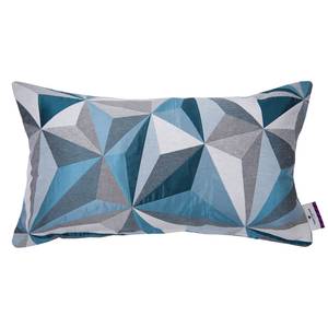 Kissenbezug T-Shiny Crystal Webstoff - Blau / Grau