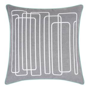 Housse de coussin Tangle Tissu - Gris / Blanc