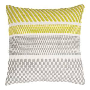 Housse de coussin Tau Coton - Gris clair / Jaune maïs