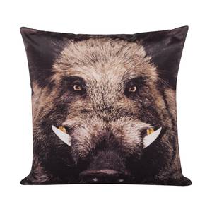 Kissenbezug Wild Pig Schwarz - Textil - 40 x 40 cm