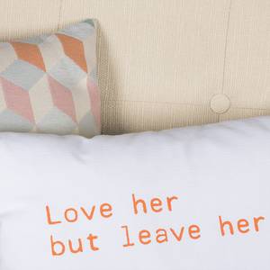 Kissenset Love Grün - Orange - Textil