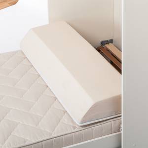 Wandklapbed combinatie Majano Wit/notenboomhouten look - 110 x 205cm - Bonell-binnenveringmatras