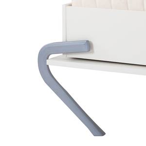 Ensemble lit mural Majano Blanc / Imitation chêne de Sonoma - 110 x 205cm - Matelas de mousse froide