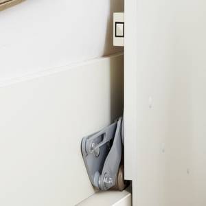 Schrankbett-Kombination Majano Weiß - 110 x 205cm - Schaumstoffmatratze
