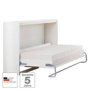 Lit escamotable KiYDOO smart Blanc / Imitation noyer - 90 x 200cm - Sans matelas