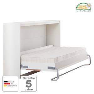 Letto a scomparsa KiYDOO smart Effetto durame di faggio / Bianco - 90 x 200cm - Materasso in spugna