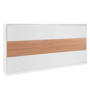 Lit escamotable KiYDOO smart Imitation duramen de hêtre / Blanc - 90 x 200cm - Maletas de mousse