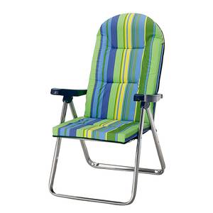 Chaise pliante Nizza Vert / Bleu