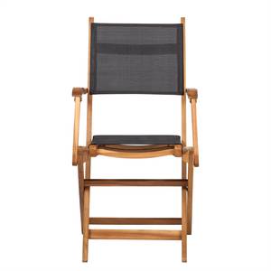 Chaises pliantes Aka Nature I (lot de 2) Acacia massif / Textilene