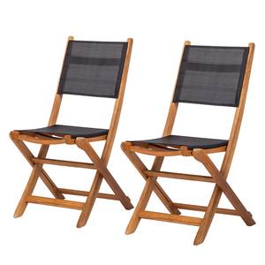 Chaises Aka Nature II (lot de 2) Acacia massif / Textile