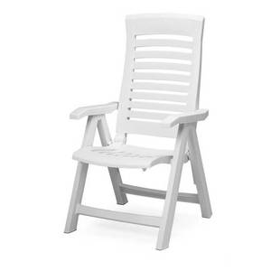 Chaise pliante Florida I Matériau synthétique blanc