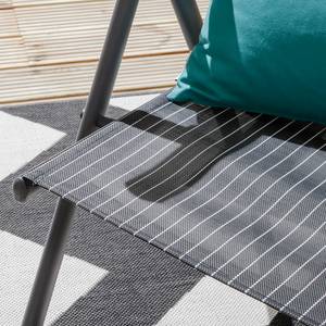 Klapstoelen Linu I (2-delige set) textileen/aluminium - zwart/grijs