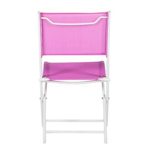 Chaises pliantes Ragazza (lot de 2) Acier / Textilene rose Métal Textile