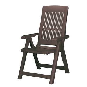 Chaise pliante Santiago X Pliante - Surmatelas fourni - Poignée en matière synthétique / Textile - Marron / Rayures marron / beige