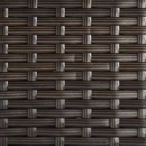 Klapstoelen Saronno (2-delige set) staal/antracietkleurig kunststof vlechtwerk/bruin