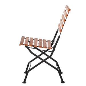 Chaises Schlossgarten II (lot de 2) Acier plat / Eucalyptus massif