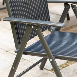 Chaises empilables Linu (lot de 2) En aluminium - Noir / Anthracite