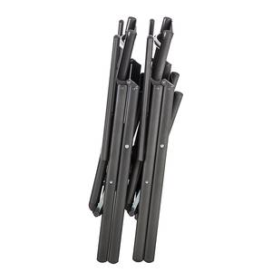 Klappstuhl Linu (2er-Set) Aluminium - Schwarz/Anthrazit