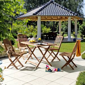 Sedia pieghevole Teak Line Liviko set da 2 - Legno teak