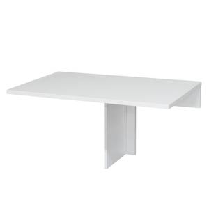 Table pliante Lintgen Blanc - Bois manufacturé - 80 x 42 x 50 cm