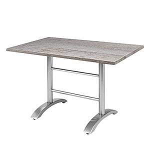 Table pliable Maestro Aluminium / Werzalit - Anthracite / Imitation Montpellier 80 x 80 cm