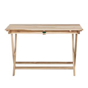 Uitschuifbare tafel TEAK 120 cm massief teakhout