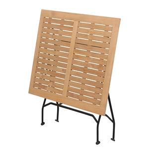 Gartentisch Peru II Teak massiv / Stahl - Teak / Schwarz