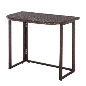 Table pliable Ravello Tressage en matière synthétique marron