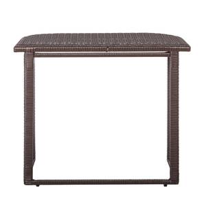 Table pliable Ravello Tressage en matière synthétique marron