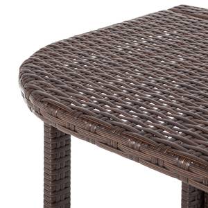 Table pliable Ravello Tressage en matière synthétique marron