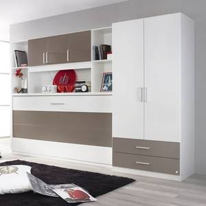 Kleiderschrank Albero Extra Alpinweiß / Lava