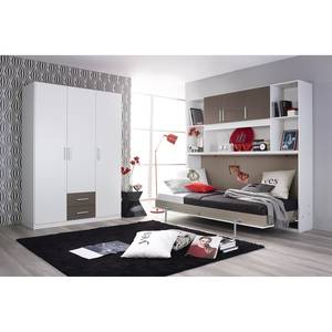 Kleiderschrank Albero Extra II Alpinweiß / Lava