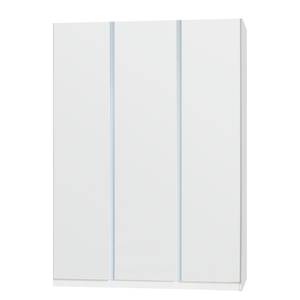 Armoire à vêtements Bibo II Blanc alpin /  Denim bleu - Largeur : 135 cm - 3 portes