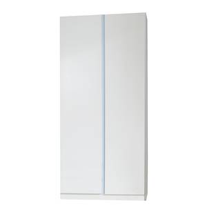 Armoire à vêtements Bibo I Blanc alpin / Bleu glacé - 95 cm - 2 portes