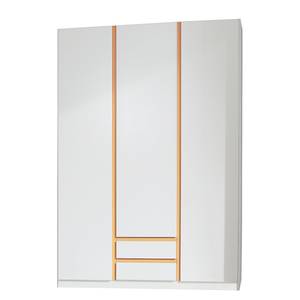 Armoire à vêtements Bibo II Blanc alpin / Orange