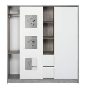 Kleiderschrank Eco Star Driftwood Dekor/Weiß