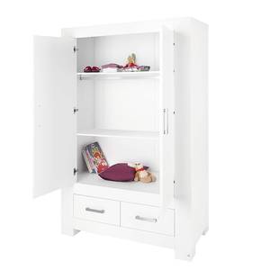 Armoire à vêtements Ice Vernis blanc - Largeur : 118 cm - 2 porte