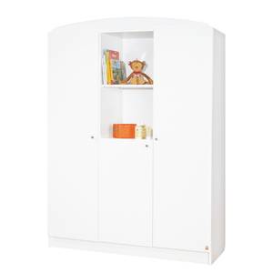 Armoire à vêtements Jil 3 portes - Pin massif - Vernis blanc