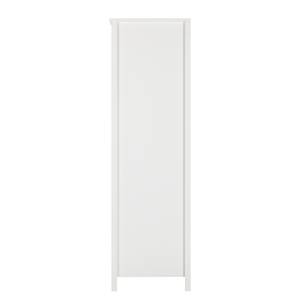 Armoire à vêtements Lindbom II Pin partiellement massif Blanc - 110 cm (2 portes)