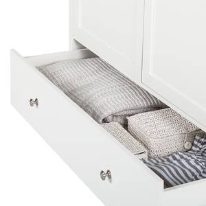 Kleiderschrank Lindbom II Kiefer teilmassiv Weiß - 110 cm (2-türig)