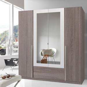 Draaideurkast Salta Montana eikenhouten look/alpinewit - kastbreedte: 135cm - 3-deurs